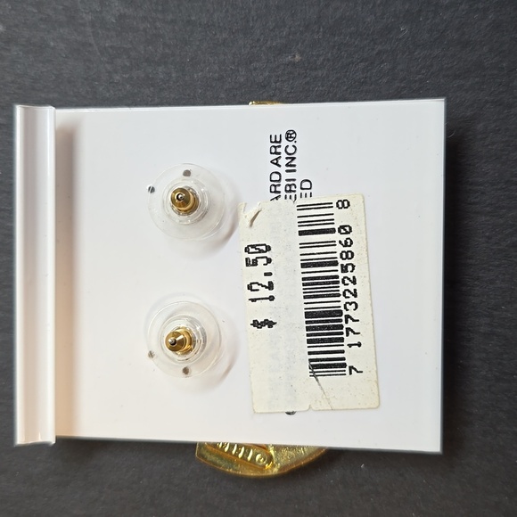 Vintage Edgar Berébi Enamel Goldtone  Pierced Earrings - Picture 2 of 4